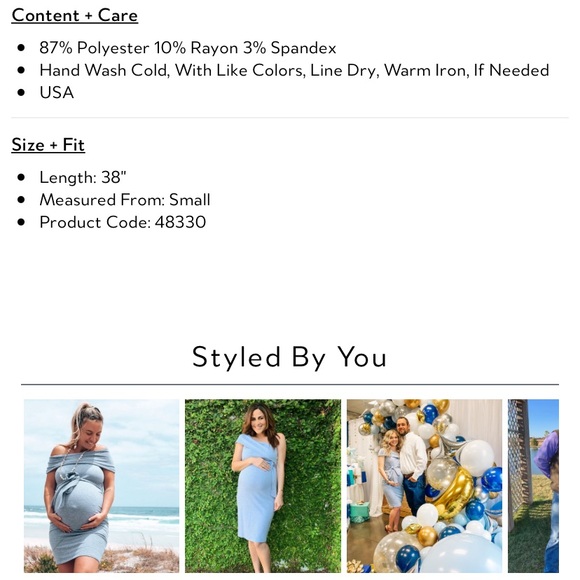 NWT PinkBlush Maternity dress - Picture 4 of 5